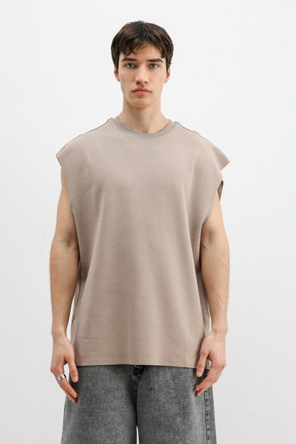 Oversize Kolsuz Basic Tişört