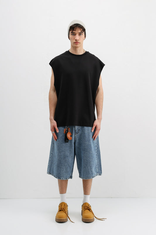 Oversize Kolsuz Basic Tişört