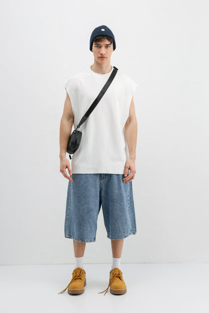 Oversize Kolsuz Basic Tişört