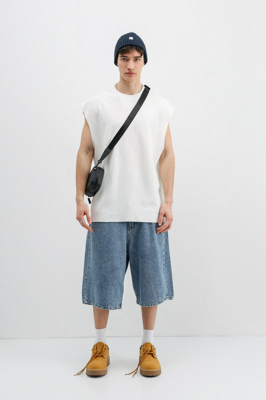 Oversize Kolsuz Basic Tişört