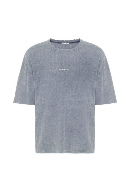 Yıkamalı Triko Oversize Tişört