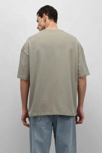 Basic Oversize Bisiklet Yaka Tişört