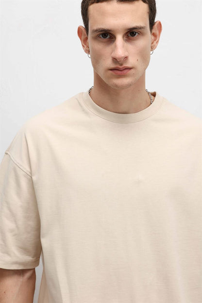 Basic Oversize Bisiklet Yaka Tişört