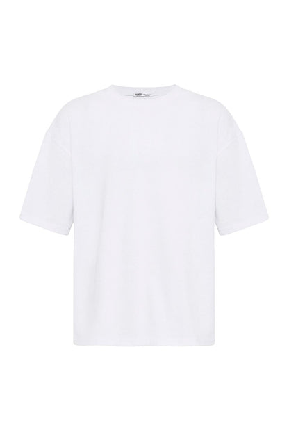 Basic Oversize Bisiklet Yaka Tişört