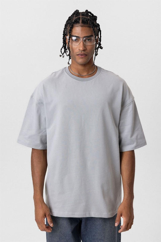 Basic Oversize Bisiklet Yaka Tişört