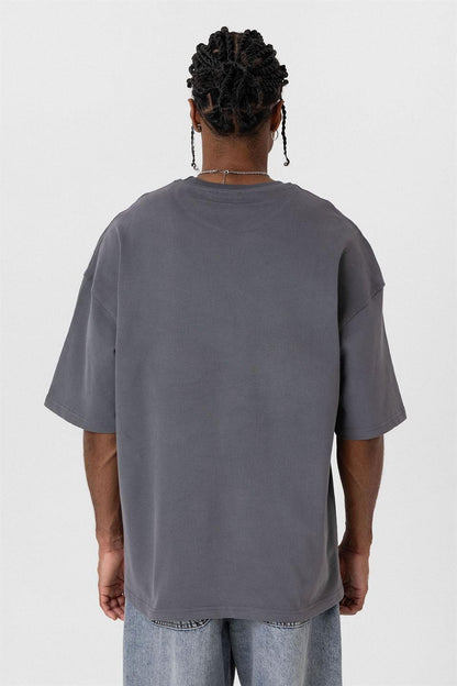 Basic Oversize Bisiklet Yaka Tişört