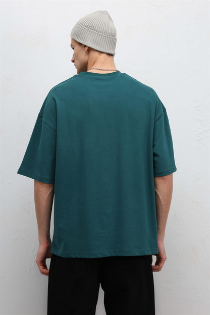 Basic Oversize Bisiklet Yaka Tişört
