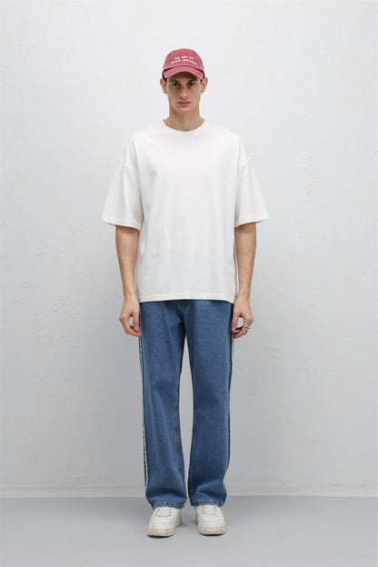Basic Oversize Bisiklet Yaka Tişört