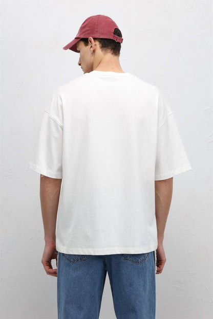 Basic Oversize Bisiklet Yaka Tişört