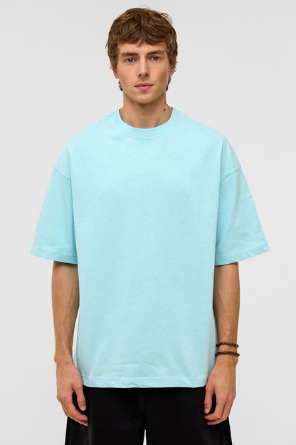 Basic Oversize Bisiklet Yaka Tişört