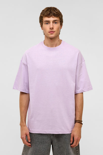 Basic Oversize Bisiklet Yaka Tişört