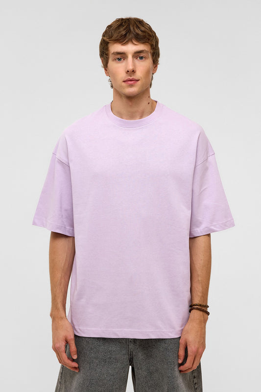 Basic Oversize Bisiklet Yaka Tişört