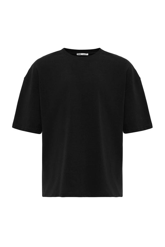 Basic Oversize Bisiklet Yaka Tişört