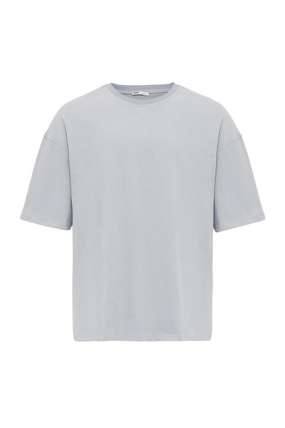 Basic Oversize Bisiklet Yaka Tişört