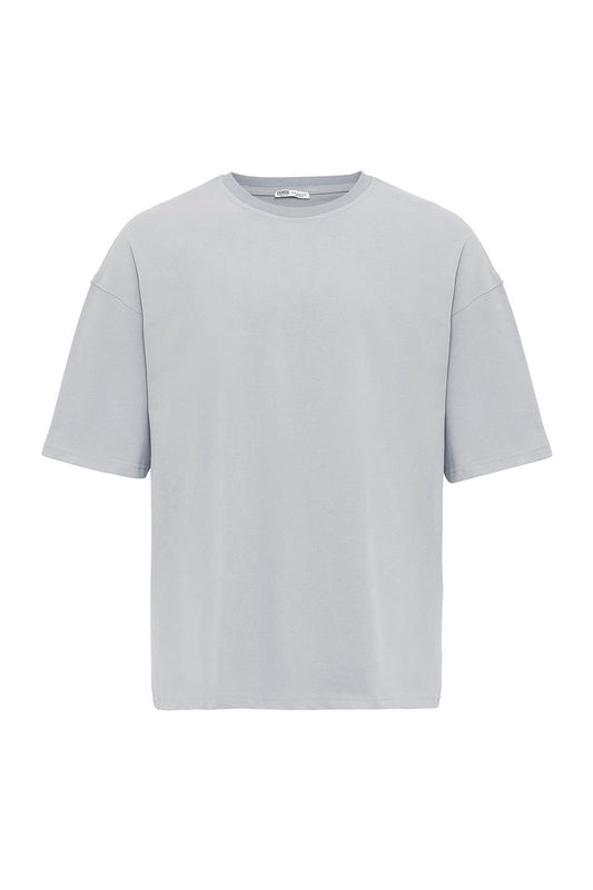Basic Oversize Bisiklet Yaka Tişört