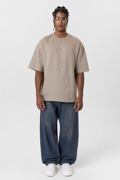 Basic Oversize Bisiklet Yaka Tişört