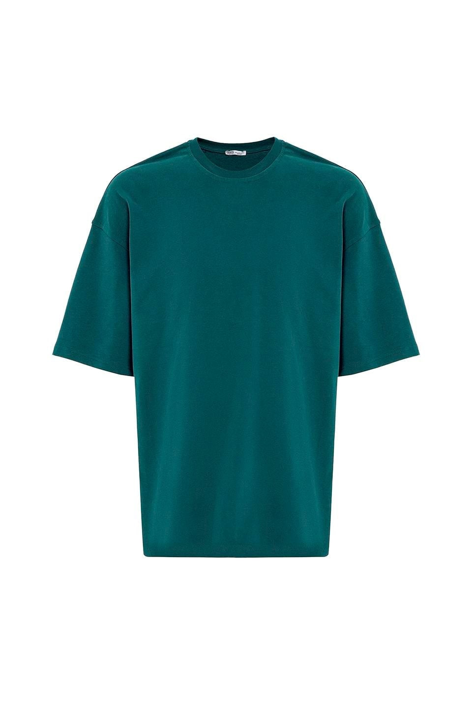 Basic Oversize Bisiklet Yaka Tişört