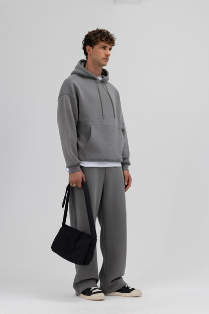 Basic Oversize Kapüşonlu Sweatshirt