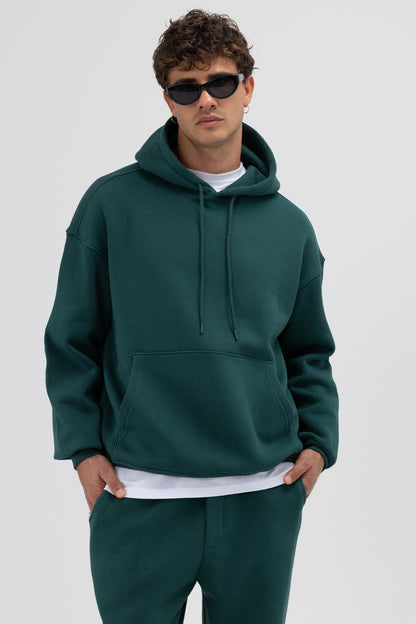 Basic Oversize Kapüşonlu Sweatshirt