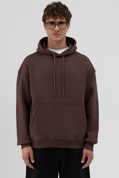 Basic Oversize Kapüşonlu Sweatshirt