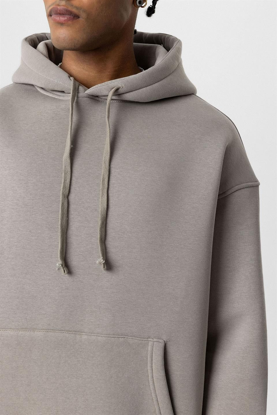 Basic Oversize Kapüşonlu Sweatshirt