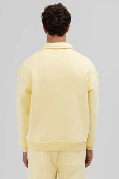 Basic Polo Yaka Sweatshirt