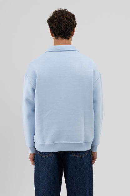 Basic Polo Yaka Sweatshirt