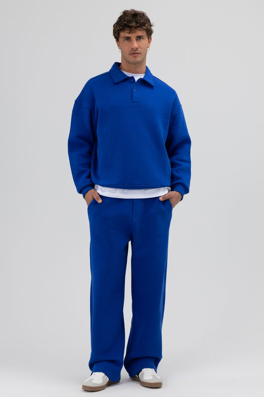 Basic Polo Yaka Sweatshirt