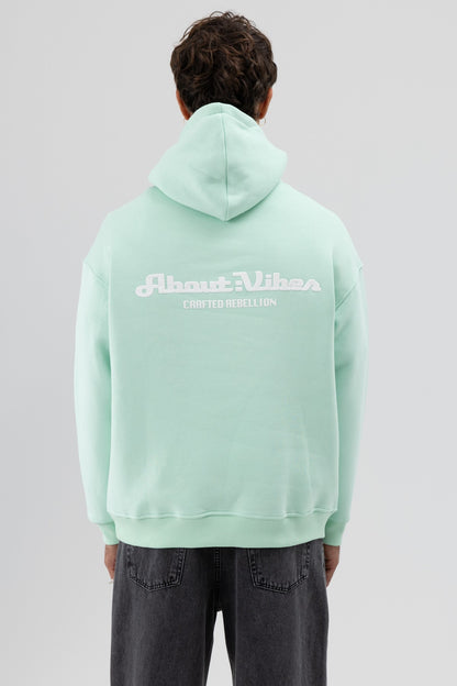 Oversize Kapüşonlu Baskılı Sweatshirt