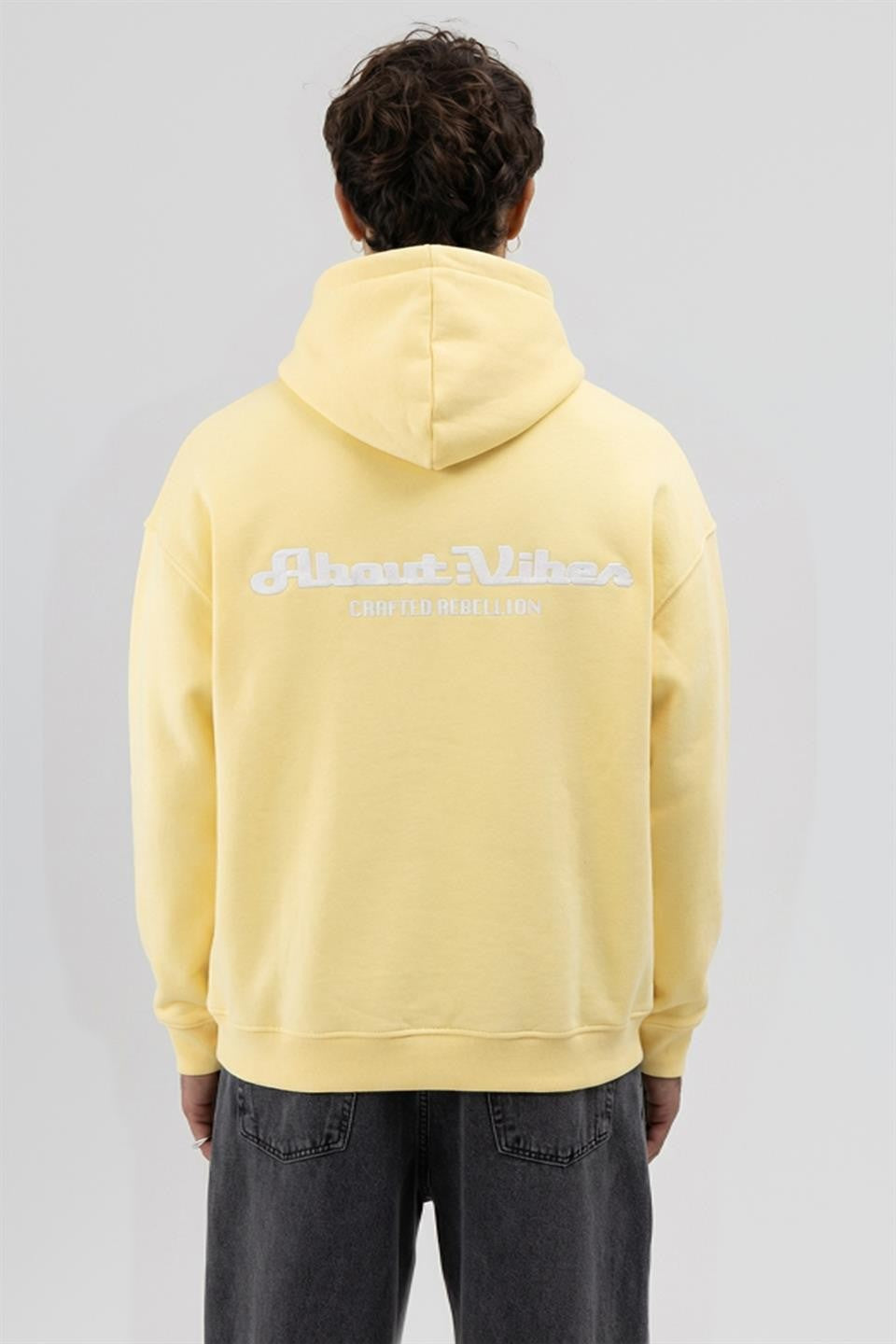 Oversize Kapüşonlu Baskılı Sweatshirt