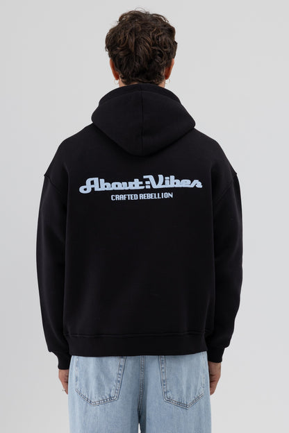 Oversize Kapüşonlu Baskılı Sweatshirt