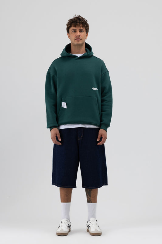 Oversize Kapüşonlu Baskılı Sweatshirt