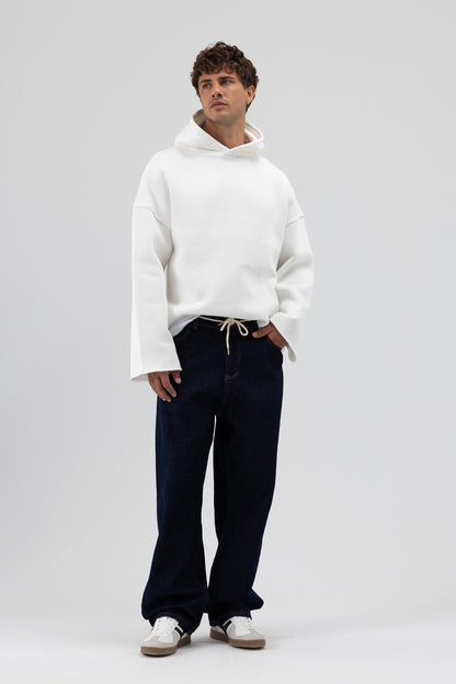 Basic Oversize Dikişsiz Kapüşonlu Sweatshirt