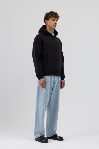 Basic Kapüşonlu Boxy Fit Sweatshirt
