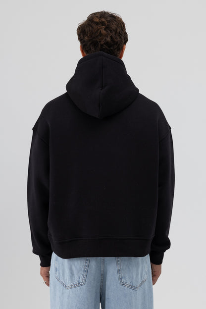 Basic Kapüşonlu Boxy Fit Sweatshirt
