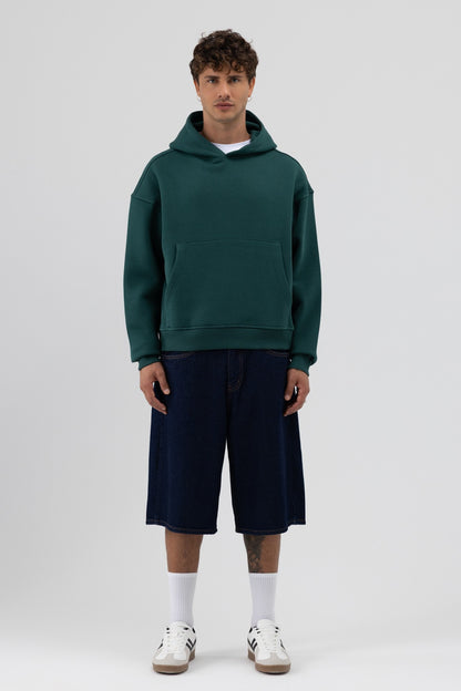 Basic Kapüşonlu Boxy Fit Sweatshirt