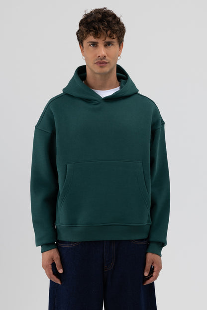 Basic Kapüşonlu Boxy Fit Sweatshirt