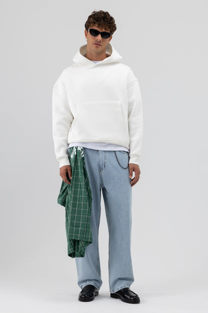 Basic Kapüşonlu Boxy Fit Sweatshirt