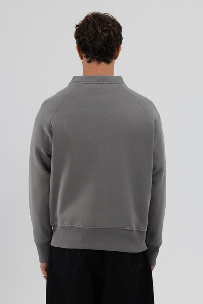 Oversize Düğmeli Sweatshirt