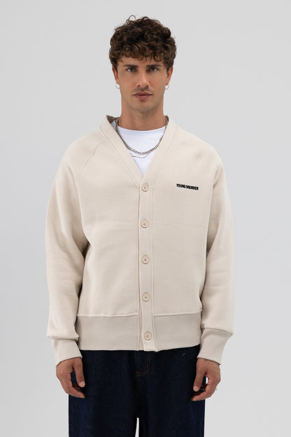 Oversize Düğmeli Sweatshirt