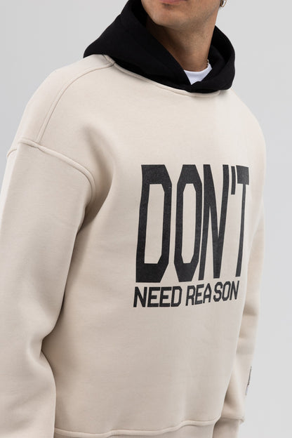 Çift Renk Baskılı Oversize Sweatshirt V70-92
