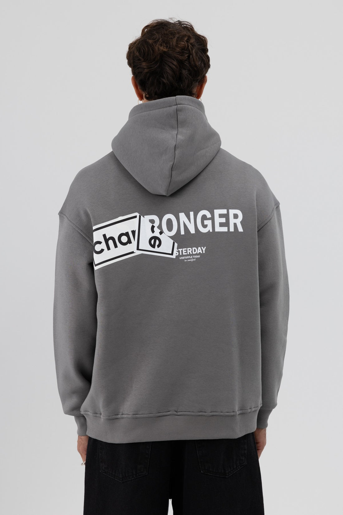 Oversize Arka Baskılı Sweatshirt