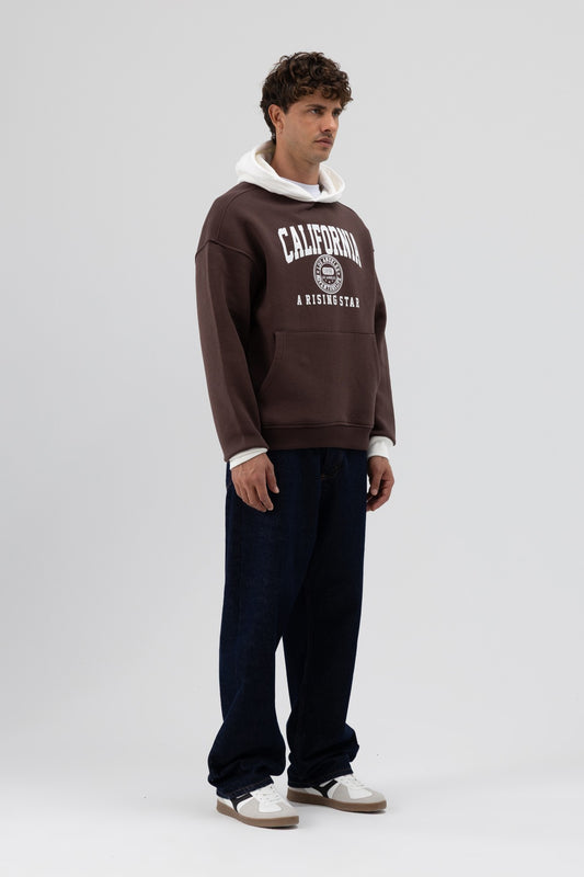Çift Renk Baskılı Oversize Sweatshirt