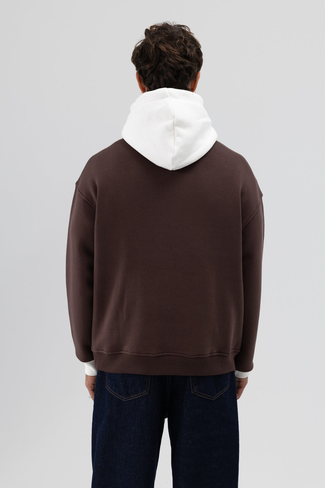 Çift Renk Baskılı Oversize Sweatshirt