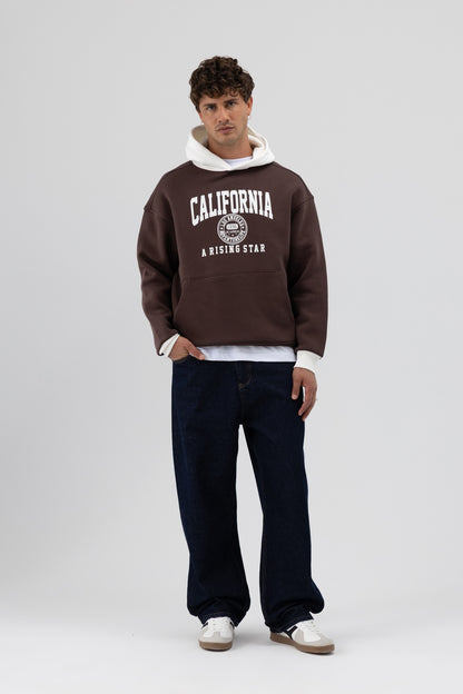 Çift Renk Baskılı Oversize Sweatshirt
