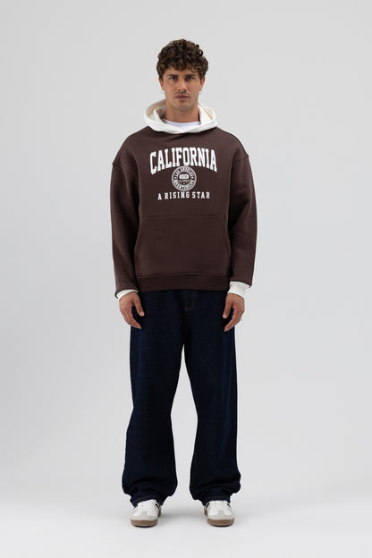 Çift Renk Baskılı Oversize Sweatshirt