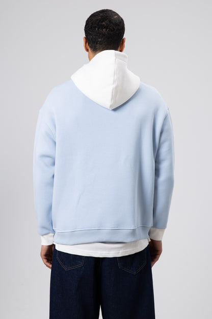 Çift Renk Baskılı Oversize Sweatshirt