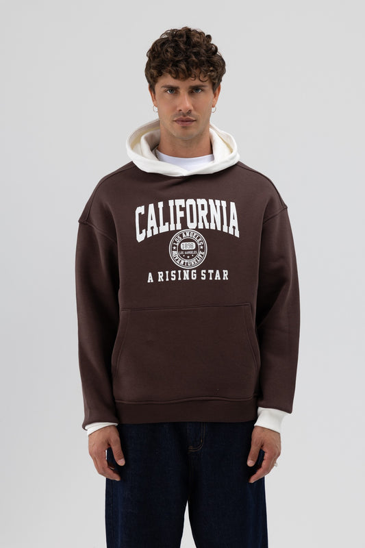 Çift Renk Baskılı Oversize Sweatshirt