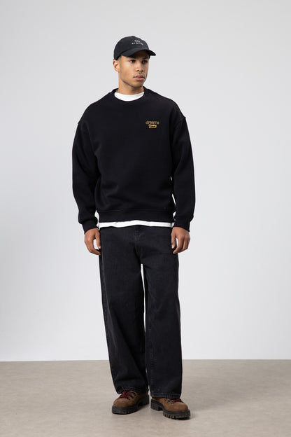 Oversize Bisiklet Yaka Baskılı Sweatshirt V70-95