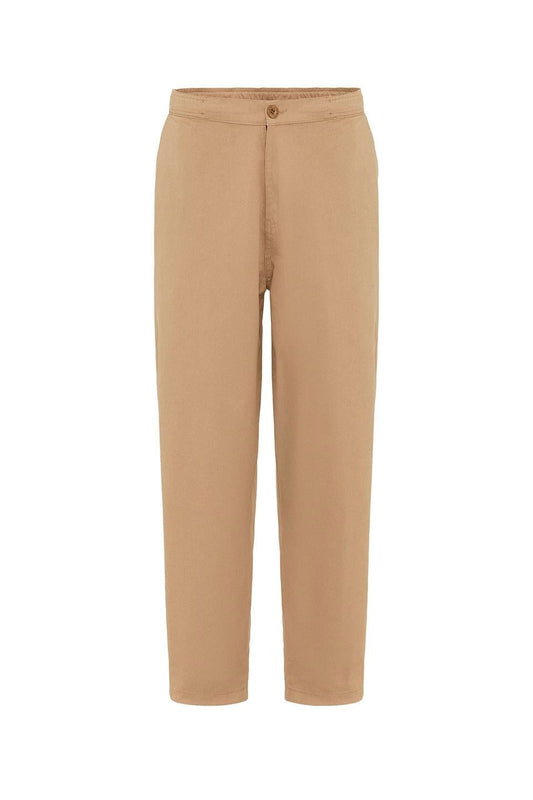 Yıkamalı Gabardin Baggy Pantolon